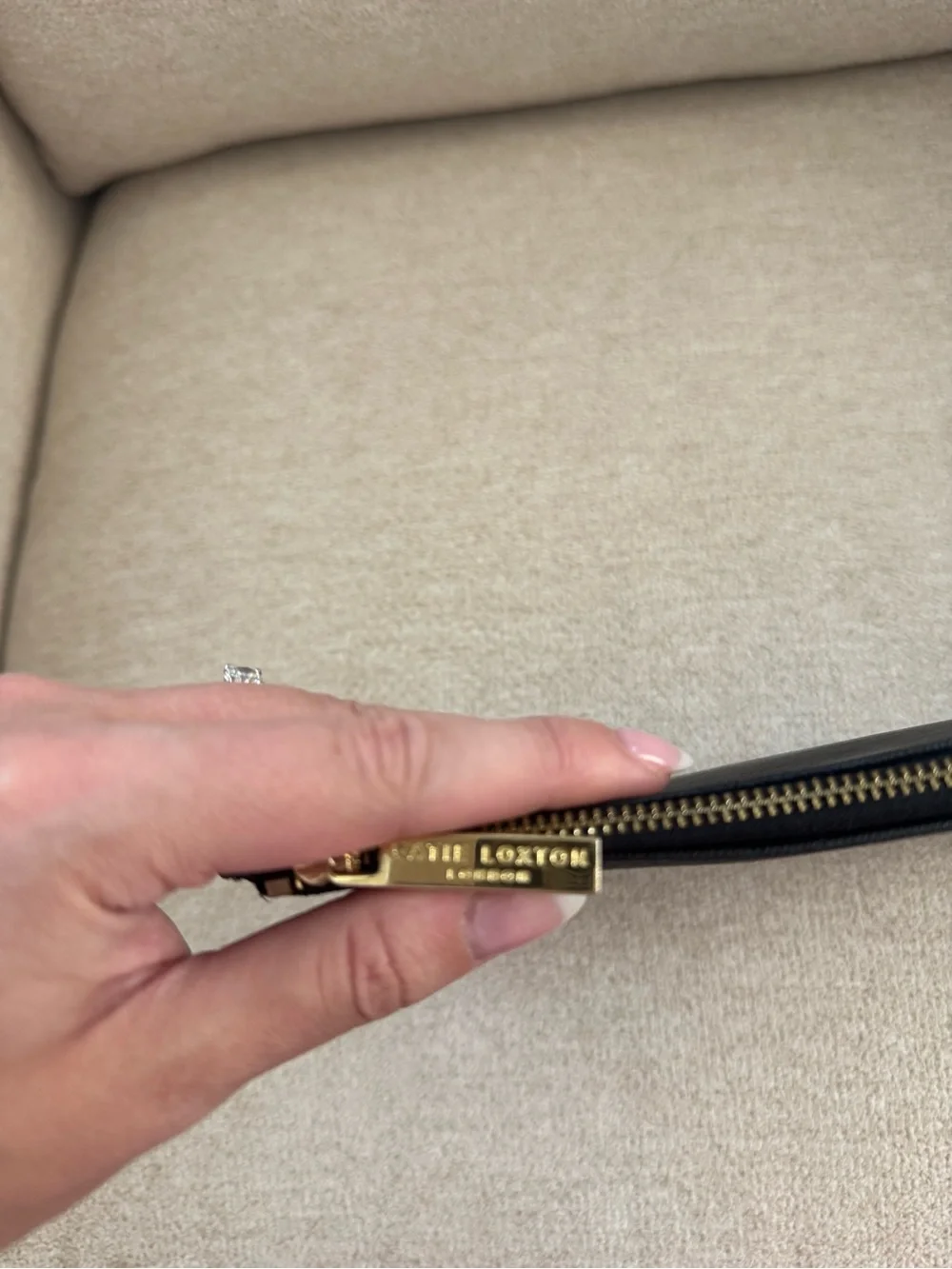 Katie Loxton Black 'TA-DAH!' Zip Pouch